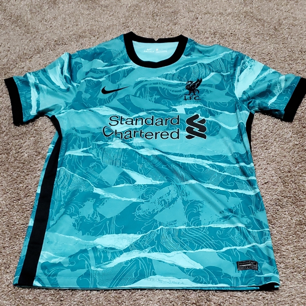 Nike LFC Teal and Black Graphic Jersey